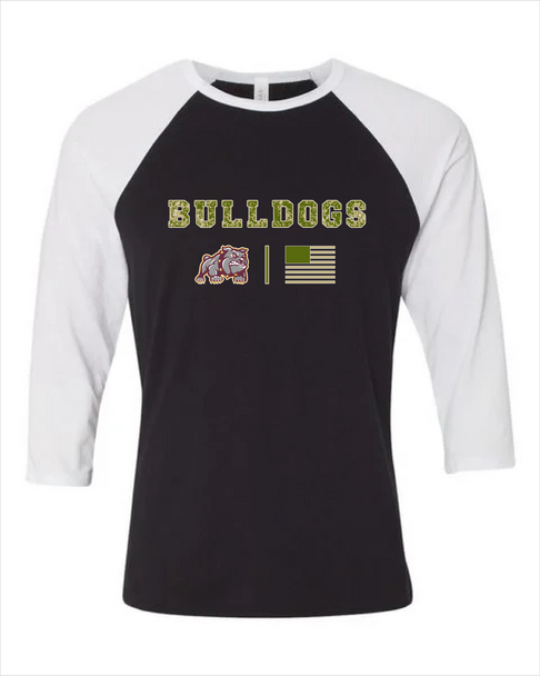 St. Cloud Bulldogs Mascot Camo Flag Men's Baseball T-Shirt