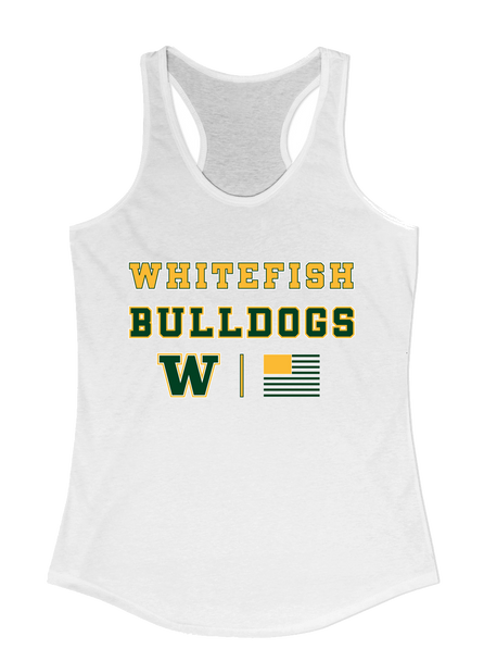 Whitefish Bulldogs Spirit Flag Women's Tank Top