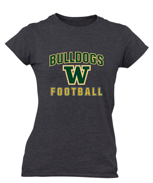 Whitefish Bulldogs Football #1 Women's SS T-Shirt