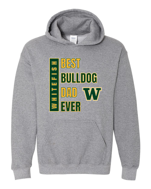 Whitefish Bulldogs Best Bulldog Dad Men's Hoodie