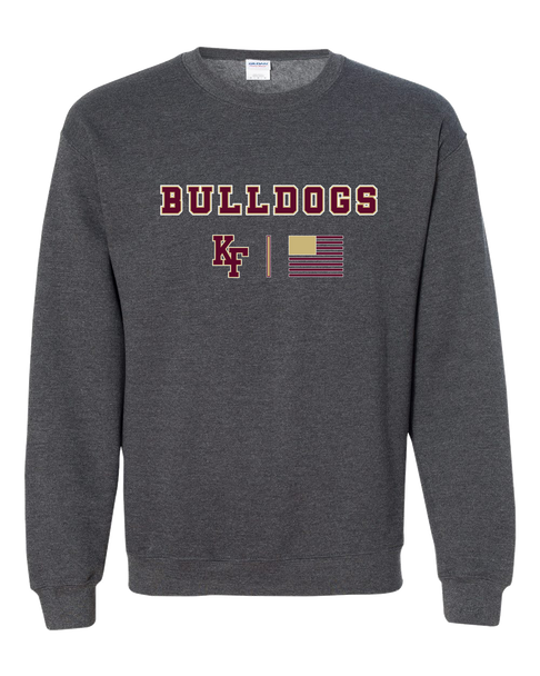King's Fork Bulldogs KF Team Colors Flag Men's Sweatshirt