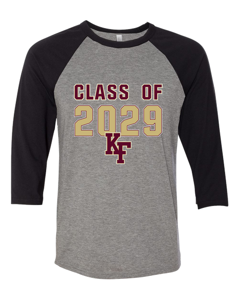 King's Fork Bulldogs KF Class of 2029 Women's Baseball T-Shirt