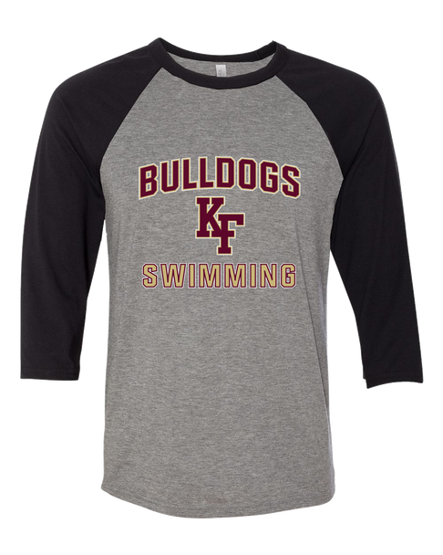 King's Fork Bulldogs KF Swimming Women's Baseball T-Shirt
