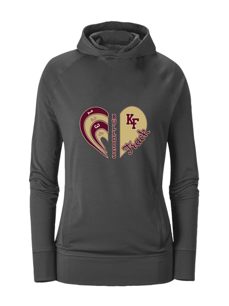 King's Fork Bulldogs KF Heart Track Women's Hoodie