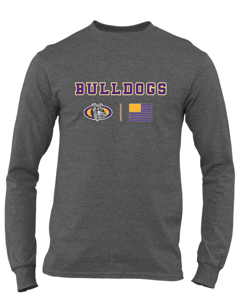 Kearney Bulldogs Team Colors Flag Men's Premium LS T-Shirt