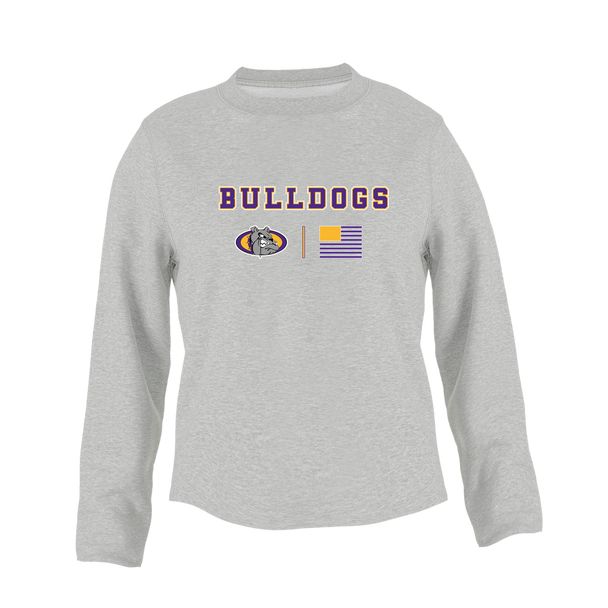 Kearney Bulldogs Team Colors Flag Women's Sweatshirt