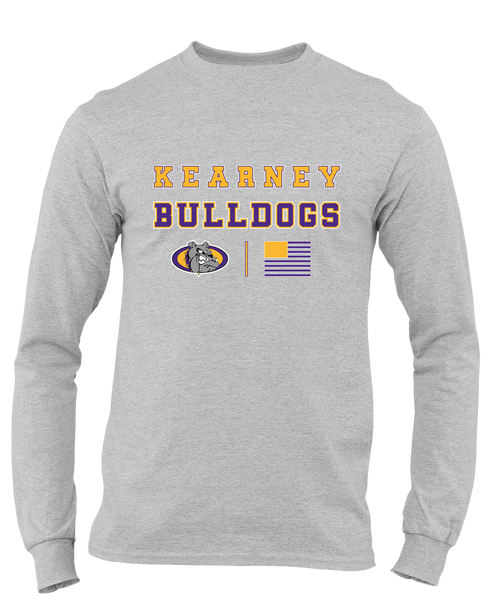 Kearney Bulldogs Spirit Flag Men's Premium LS T-Shirt