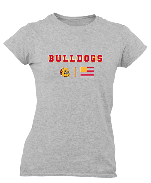 Hancock Bulldogs Team Colors Flag Women's Premium SS T-Shirt