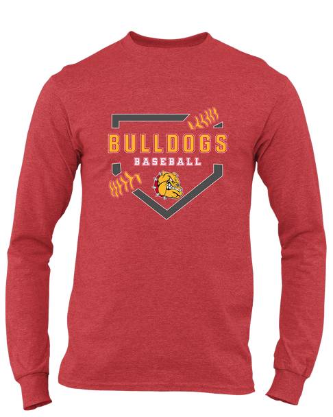 Hancock Bulldogs Baseball #2 Men's LS T-Shirt