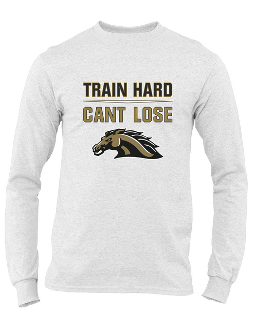 J.W. Mitchell Mustangs Train Hard, Can't Lose Men's LS T-Shirt
