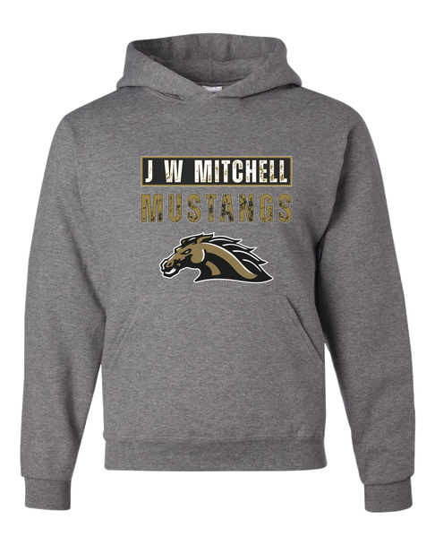 J.W. Mitchell Mustangs Mascot #9 Men's Premium Hoodie