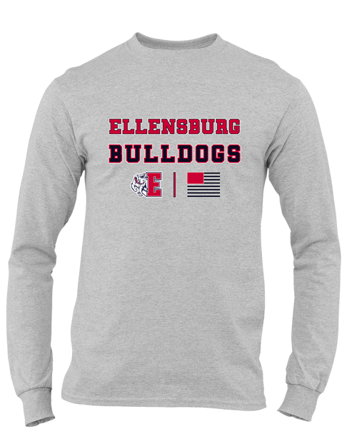 Ellensburg Bulldogs Spirit Flag Men's LS T-Shirt