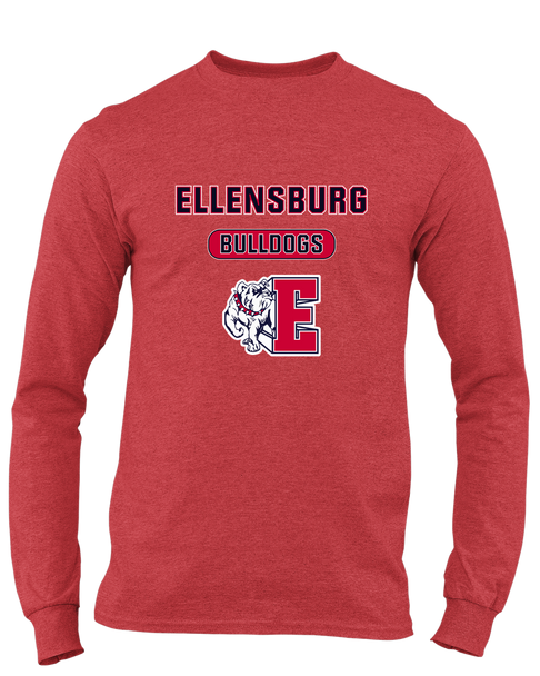 Ellensburg Bulldogs Mascot #3 Men's LS T-Shirt