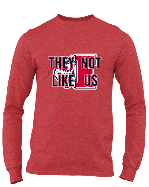 Ellensburg Bulldogs They Not Like Us #2 Men's LS T-Shirt