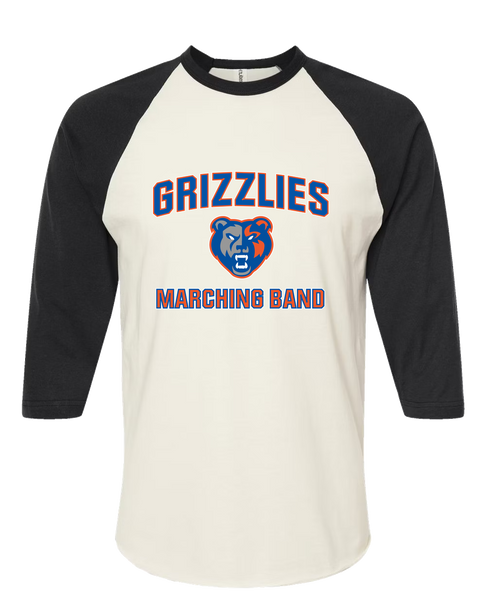 Grand Oaks Grizzlies Marching Band Men's Baseball T-Shirt