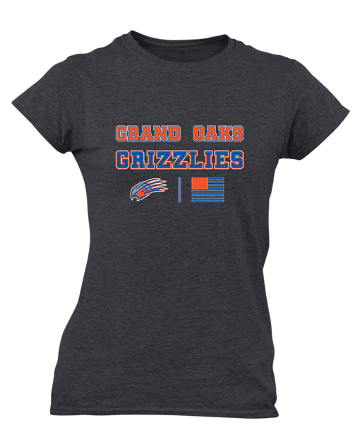 Grand Oaks Grizzlies Claw Spirit Flag Women's Premium SS T-Shirt