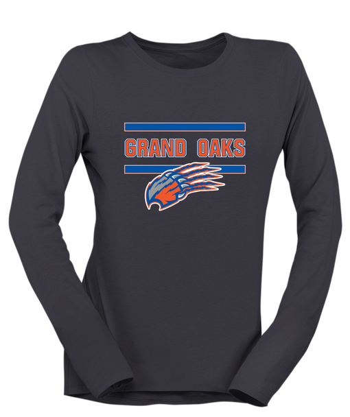 Grand Oaks Grizzlies Claw Mascot #4 Women's LS T-Shirt