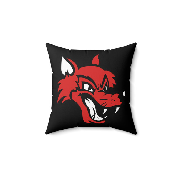 North Iredell High School Raiders Black Square Pillow - Mascot