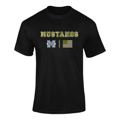 Marriotts Ridge Mustangs Camo Flag Men's SS T-Shirt