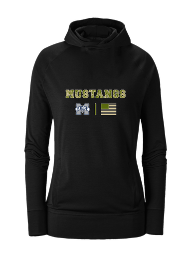 Marriotts Ridge Mustangs Camo Flag Women's Hoodie