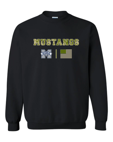 Marriotts Ridge Mustangs Camo Flag Men's Sweatshirt