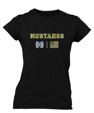 Marriotts Ridge Mustangs Camo Flag Women's Premium SS T-Shirt