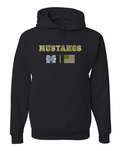 Marriotts Ridge Mustangs Camo Flag Men's Premium Hoodie