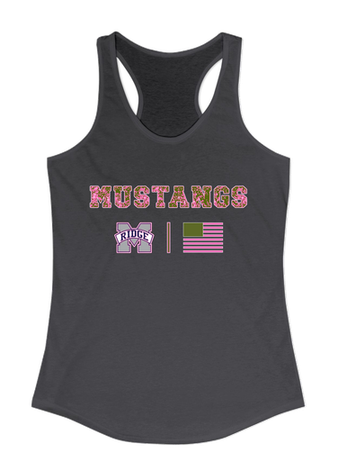 Marriotts Ridge Mustangs Pink Camo Flag Women's Tank Top