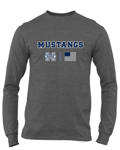Marriotts Ridge Mustangs Team Colors Flag Men's Premium LS T-Shirt