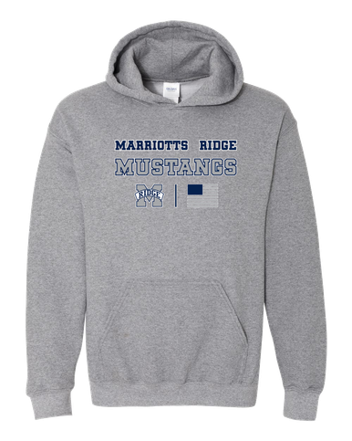 Marriotts Ridge Mustangs Spirit Flag Men's Hoodie