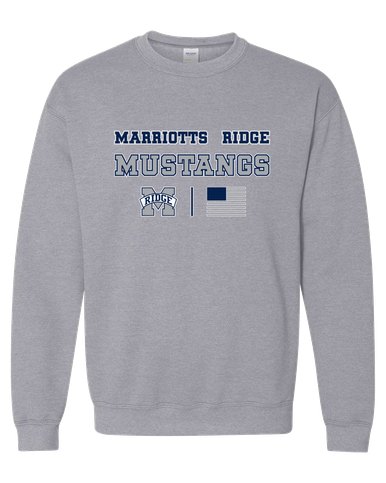 Marriotts Ridge Mustangs Spirit Flag Men's Sweatshirt
