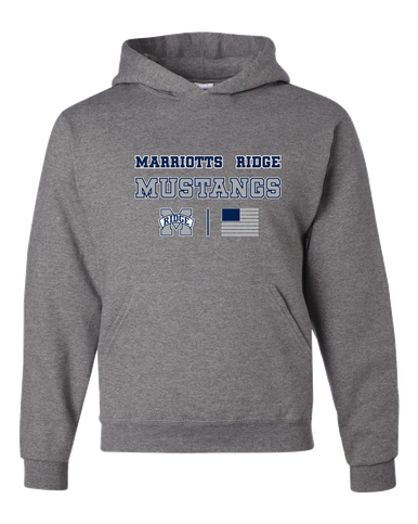Marriotts Ridge Mustangs Spirit Flag Men's Premium Hoodie