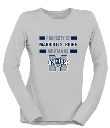 Marriotts Ridge Mustangs Property Of Women's LS T-Shirt