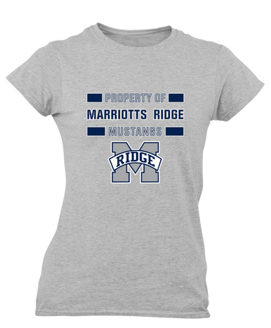 Marriotts Ridge Mustangs Property Of Women's Premium SS T-Shirt