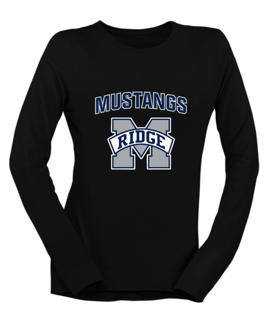 Marriotts Ridge Mustangs Mascot #6 Women's LS T-Shirt