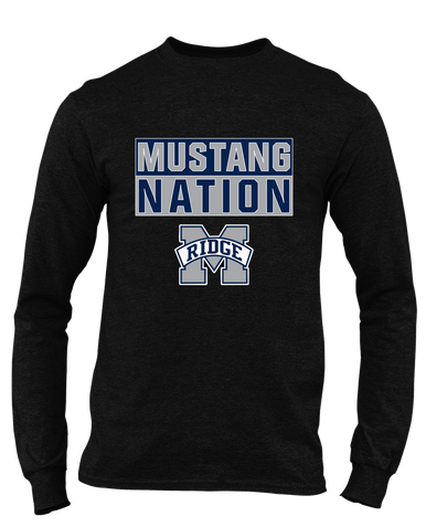 Marriotts Ridge Mustangs Nation #1 Men's LS T-Shirt