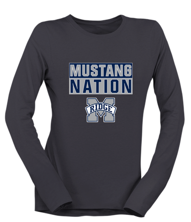 Marriotts Ridge Mustangs Nation #1 Women's Premium LS T-Shirt
