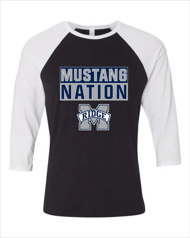 Marriotts Ridge Mustangs Nation #1 Men's Baseball T-Shirt