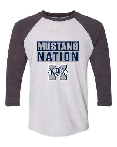 Marriotts Ridge Mustangs Nation #1 Women's Baseball T-Shirt