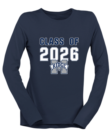 Marriotts Ridge Mustangs Class of 2026 Women's Premium LS T-Shirt