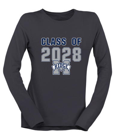 Marriotts Ridge Mustangs Class of 2028 Women's Premium LS T-Shirt