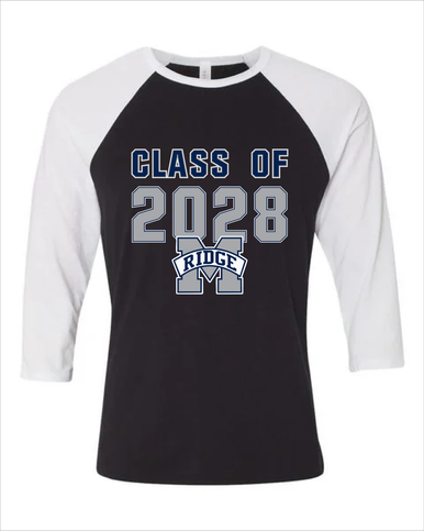Marriotts Ridge Mustangs Class of 2028 Men's Baseball T-Shirt