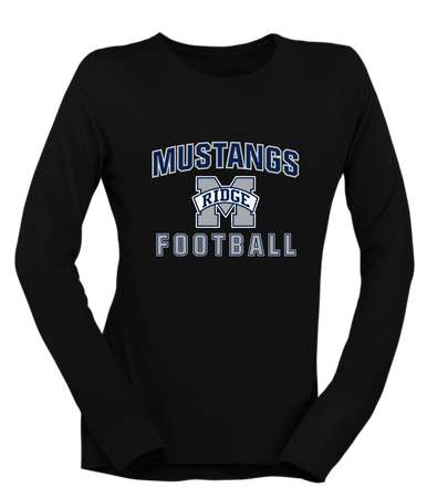 Marriotts Ridge Mustangs Football #1 Women's LS T-Shirt