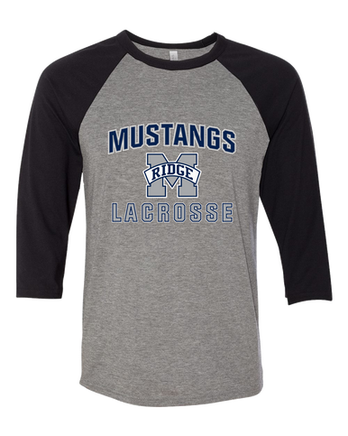Marriotts Ridge Mustangs Lacrosse Women's Baseball T-Shirt