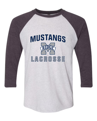 Marriotts Ridge Mustangs Lacrosse Men's Baseball T-Shirt