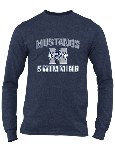 Marriotts Ridge Mustangs Swimming Men's LS T-Shirt