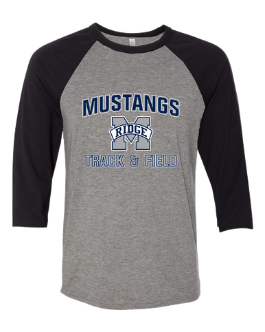 Marriotts Ridge Mustangs Track & Field Women's Baseball T-Shirt