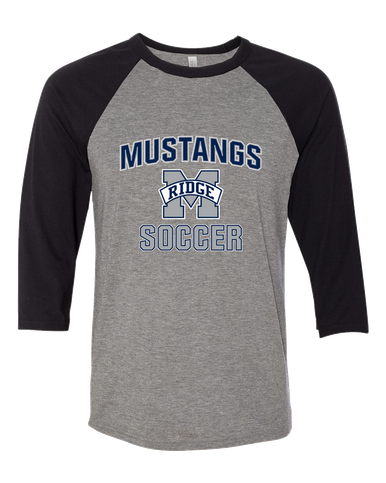 Marriotts Ridge Mustangs Soccer #1 Women's Baseball T-Shirt