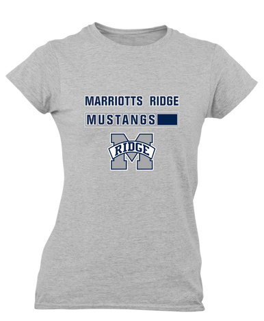 Marriotts Ridge Mustangs Mascot #7 Women's Premium SS T-Shirt