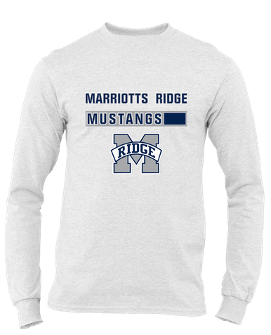 Marriotts Ridge Mustangs Mascot #7 Men's LS T-Shirt